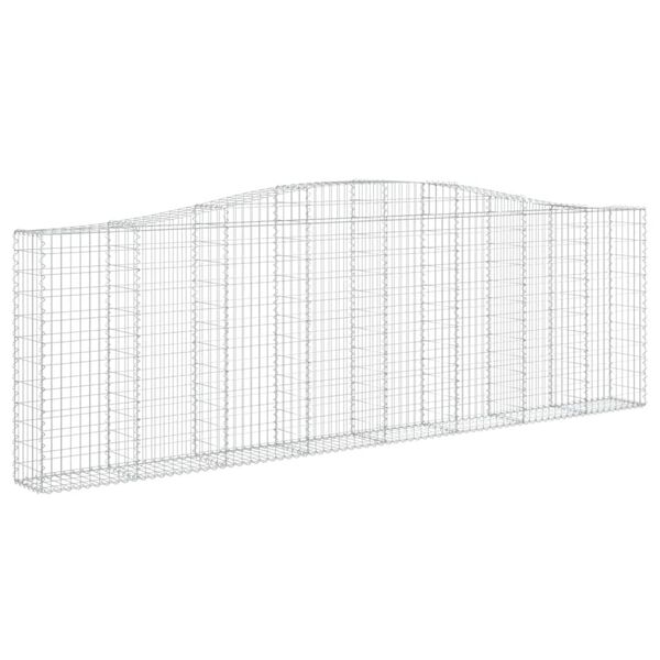 vidaXL Obokane gabion košare 9 kosov 400x30x120/140cm pocinkano železo