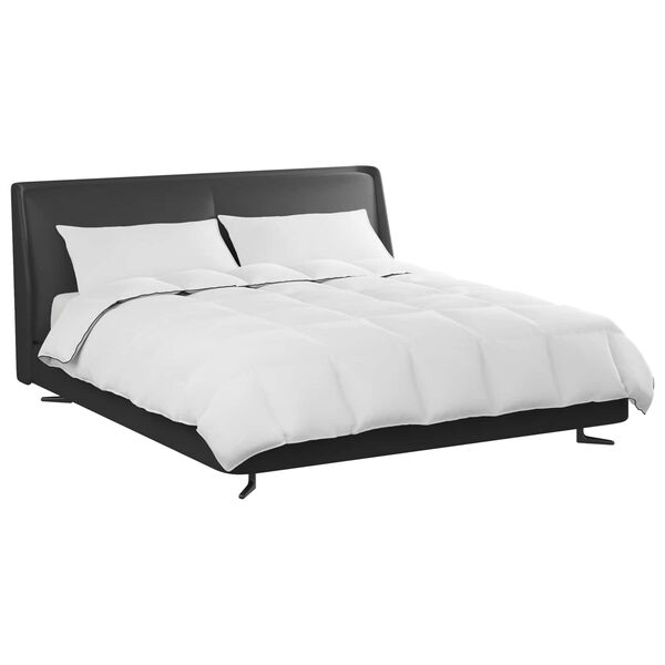 vidaXL Zimska posteljnina z blazino 3 pcs Bela Perje