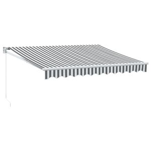 vidaXL Zložljiva tenda antracit in bela 3x2,5 m blago in aluminij