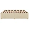 vidaXL Posteljni okvir brez vzmetnice krem 200x200 cm blago