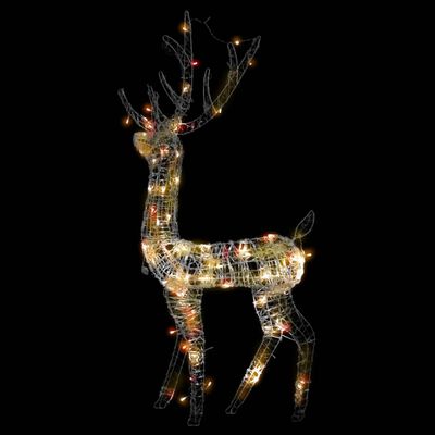 vidaXL Božični severni jelen iz akrila 2 kosa 120 cm večbarven