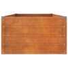 vidaXL Vrtna visoka greda rusty 160x80x45 cm corten jeklo