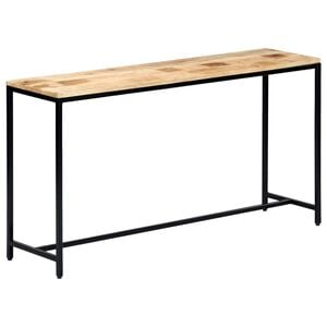 vidaXL Konzolna mizica 140x35x76 cm trden robusten mangov les