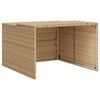 vidaXL Garaža za robotsko kosilnico bež 86x90x52/57 cm poli ratan