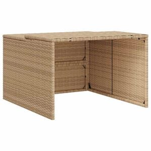 vidaXL Garaža za robotsko kosilnico bež 86x90x52/57 cm poli ratan