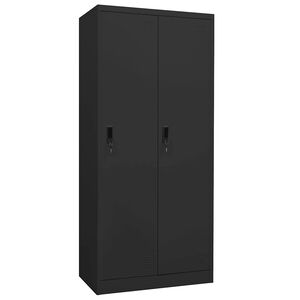 vidaXL Garderobna omara antracitna 80x50x180 cm jeklo