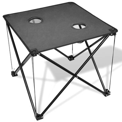 Zložljiva mizica za kampiranje sive barve