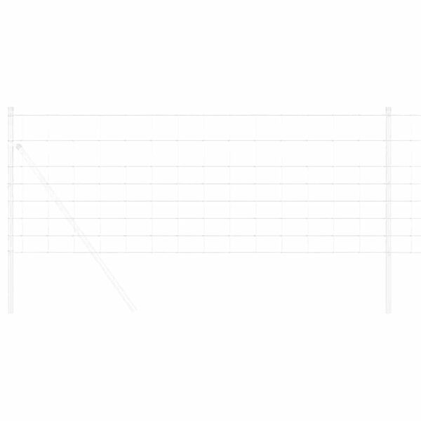 vidaXL Pašna ograja srebrna 25 x 0,8 m Pocinkano jeklo