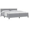 vidaXL Postelja z vzmetnico z vzmetnico Svetlo siva 200 x 200 cm blago