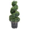 vidaXL Umetni pu&scaron;pan spirala z loncem zelene barve 89 cm