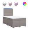 vidaXL Box spring postelja z vzmetnico taupe 120x190 cm blago