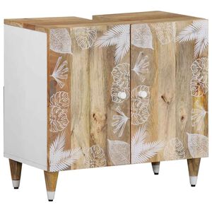 vidaXL Kopalni&scaron;ka omarica 62x33x58 cm trden mangov les