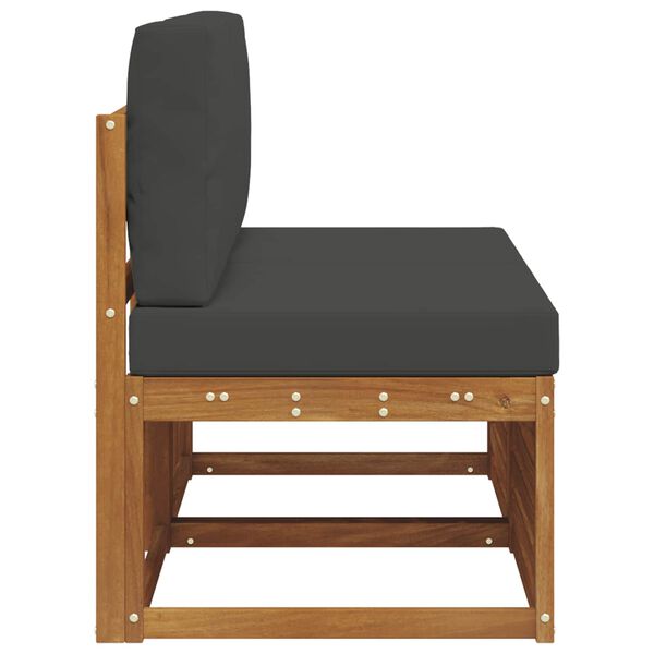 vidaXL 2 Kos Srednji zunanji kavč Masiven les akacije Naravna