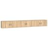 vidaXL Stenska TV omarica 3 kosi sonoma hrast 100x34,5x40 cm