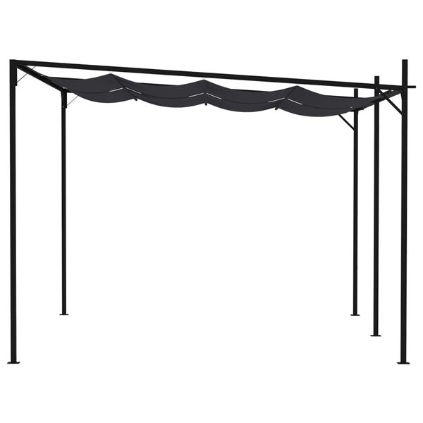 vidaXL Paviljon z zložljivo streho 400x300x233 cm antraciten