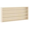 vidaXL Stenska vitrina Montaža za steno Bež 80 x 8,5 x 36 cm