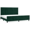 vidaXL Posteljni okvir brez vzmetnice temno zelen 200x200 cm žamet
