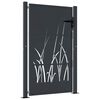 vidaXL Vrtna vrata antracitna 100x150 cm jekleni dizajn s travo