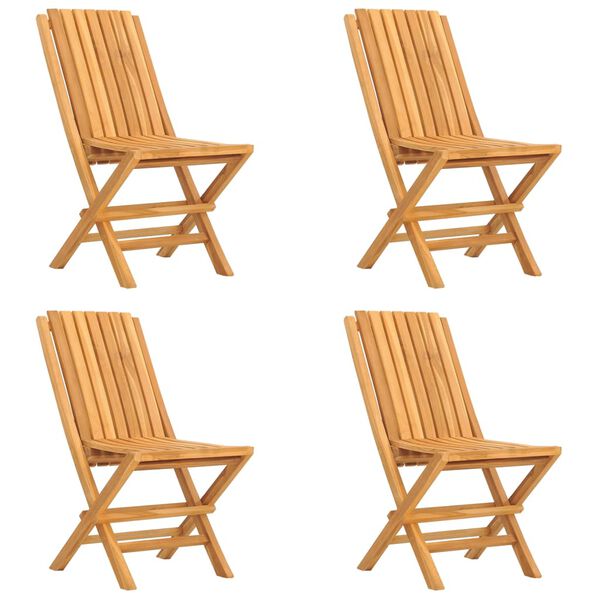 vidaXL Vrtna jedilna garnitura 5-delna trdna tikovina