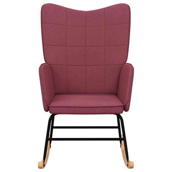 vidaXL Gugalni stol vinsko rdeče blago