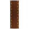 vidaXL Tekstilni preproga FLORNES Tkano Rjava Zigzag 67 x 150 cm PP