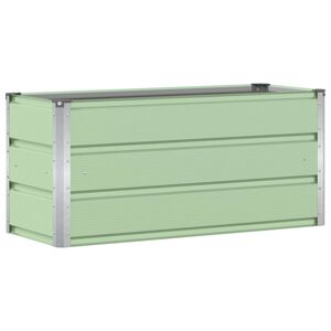 vidaXL Cvetlično korito Zelena 100 x 40 x 45 cm Jeklo