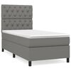 vidaXL Box spring postelja z vzmetnico temno siva 80x200 cm blago