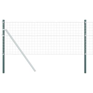vidaXL Steber ograje. 2 kos Zelena 50 cm Jeklo s pra&scaron;nim premazom