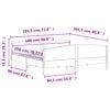 vidaXL Posteljni okvir brez vzmetnice 180x200 cm trdna borovina