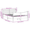 vidaXL Posteljni okvir z vzglavjem vo&scaron;čeno rjava 120x200 cm borovina