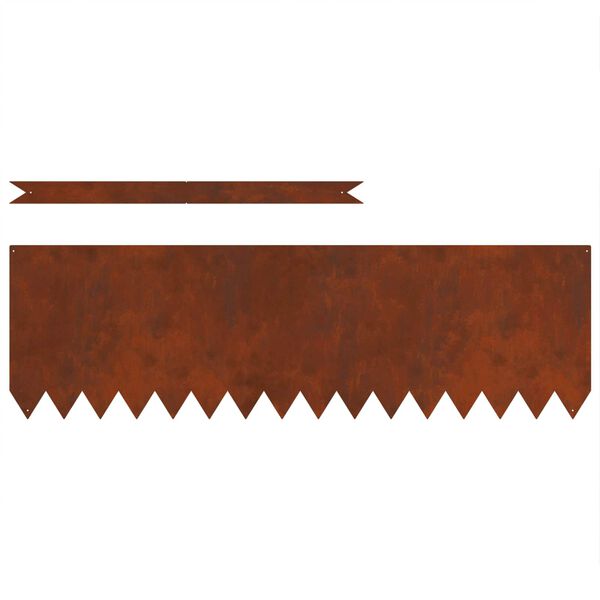 vidaXL Robovi trave 50 pcs Rjava 100 x 0,05 x 20 cm