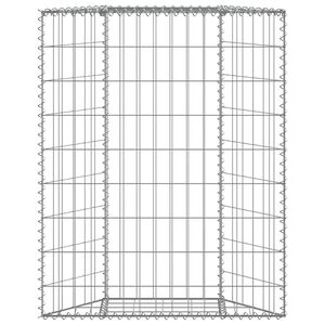 vidaXL Trapezna visoka greda gabion pocinkano jeklo 180x30x10 cm