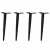 vidaXL Noge za klubsko mizico stožčaste oblike 4 kosi črne 30-31 cm jeklo