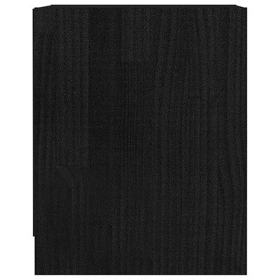 vidaXL Nočna omarica 2 kosa črna 35,5x33,5x41,5 cm trdna borovina