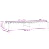 vidaXL Kovinski posteljni okvir bel 80x200 cm