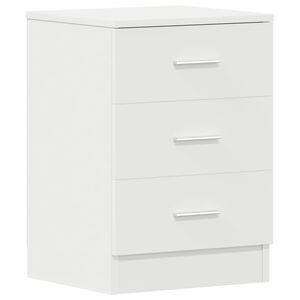 vidaXL Nočna omarica bela 38x35x56 cm iverna plo&scaron;ča