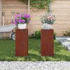 vidaXL Stojalo za rastline 2 pcs Rjav 24 x 24 x 55 cm