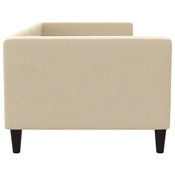 vidaXL Raztegljiva postelja krem 80x200 cm blago