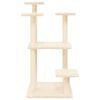 vidaXL Mačji praskalnik s platformami krem 98,5 cm