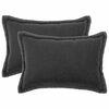 vidaXL Prevleka za blazino 2 kos HOUTEN Temno siva 30 x 50 cm Boucl&eacute;