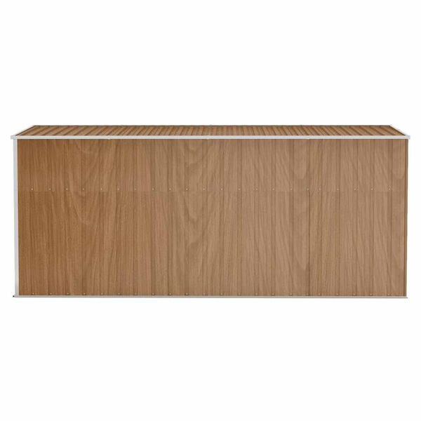 vidaXL Stenska vrtna lopa rjava 118x382x178 cm pocinkano jeklo