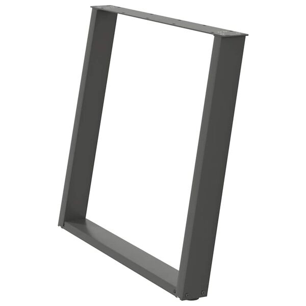 vidaXL Noge za jedilno mizo v obliki črke U, 2 kosa, antracitne, 100 x (72-73) cm, jeklo