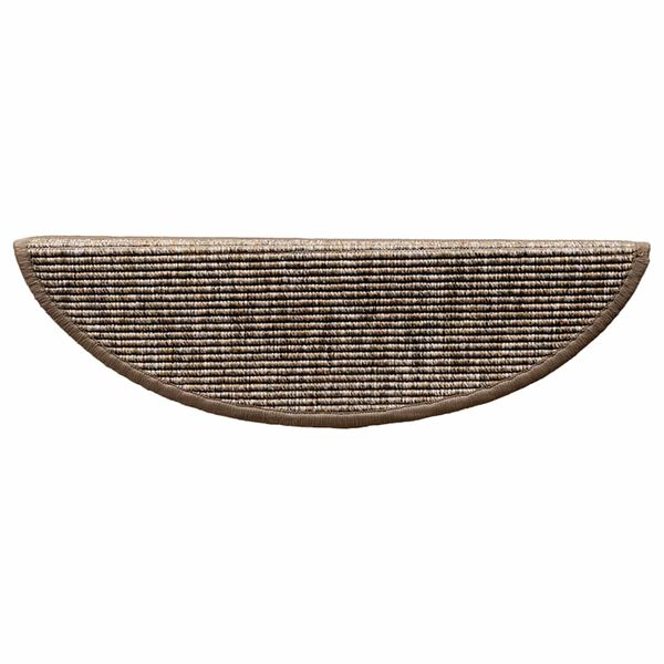 vidaXL Stopniščne preproge 15 kosov 56x17x3 cm svetlo rjave polkrožne