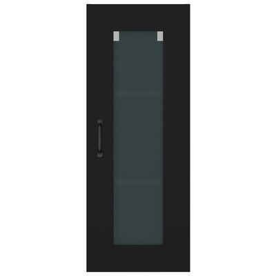 vidaXL Viseča stenska omarica črna 34,5x34x90 cm