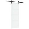 vidaXL Drsna vrata 83 x 232 cm Trdna borovina Bela in črna