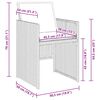 vidaXL Komplet za jedilnico v vrtu 5 pcs Rjava poli ratan