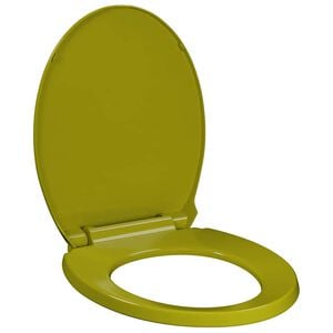 vidaXL WC deska s počasnim zapiranjem zelena ovalna