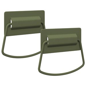 vidaXL Ročaji za kabinete 2 kos Oljčno zelena 85 x 45 mm Kovina