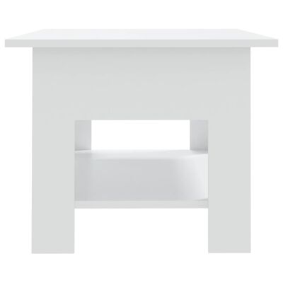 vidaXL Klubska mizica bela 102x55x42 cm iverna plošča