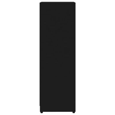 vidaXL Kopalniška omarica črna 30x30x95 cm iverna plošča